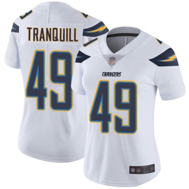Los Angeles Chargers NFL Football Drue Tranquill White Jersey Women Limited #49 Road Vapor Untouchable->women nfl jersey->Women Jersey